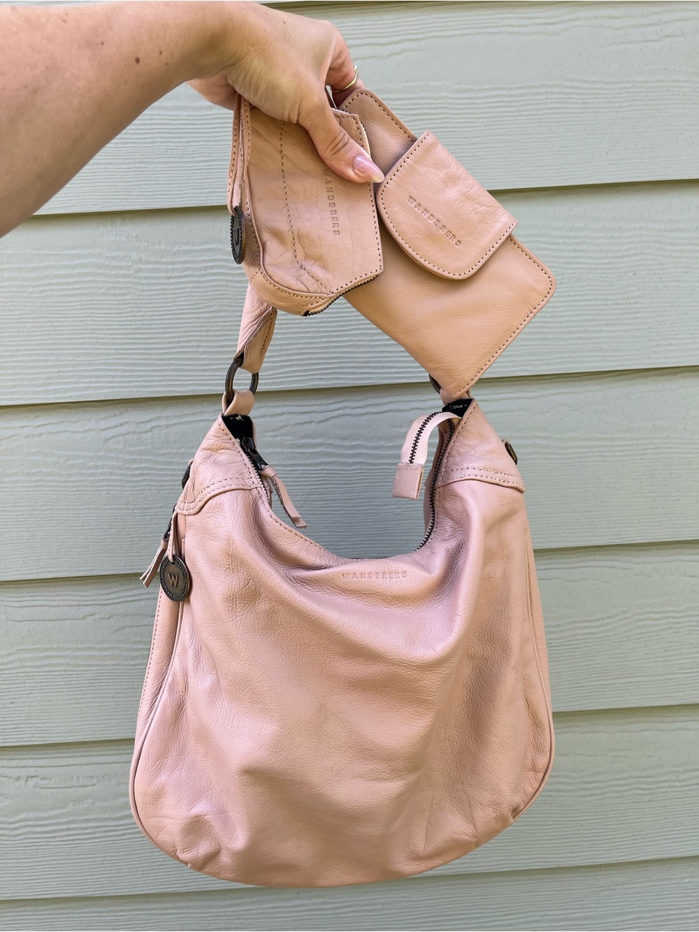 🩰 Santorini Bag/wallet/zip pouch in Blush/Ballet Pink by Wanderers Travel Co
